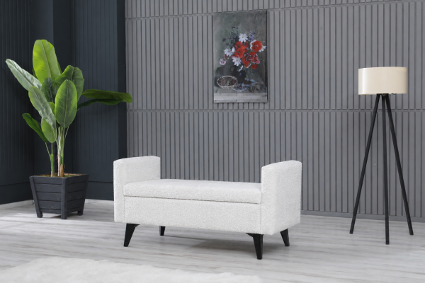 Toffet Bench – Bazalı Depolama Alanlı, Çok Amaçlı Kollu Puf ve Bench