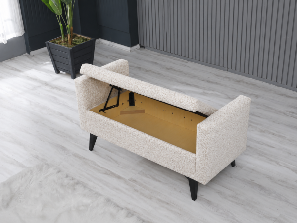 Toffet Bench – Bazalı Depolama Alanlı, Çok Amaçlı Kollu Puf ve Bench