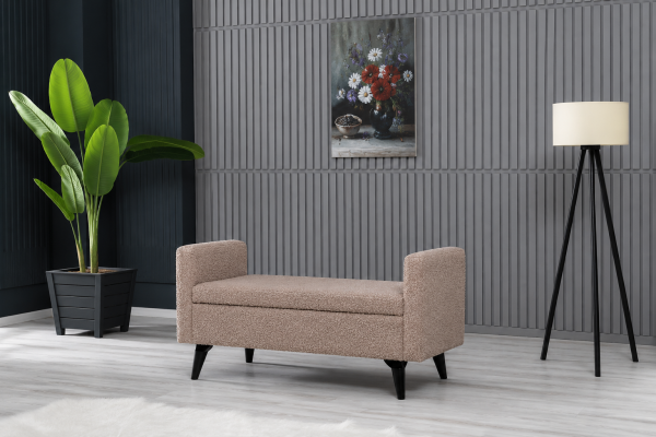 Toffet Bench – Bazalı Depolama Alanlı, Çok Amaçlı Kollu Puf ve Bench