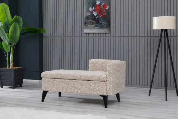 Toffet Bench – Bazalı Depolama Alanlı, Çok Amaçlı Kollu Puf ve Bench