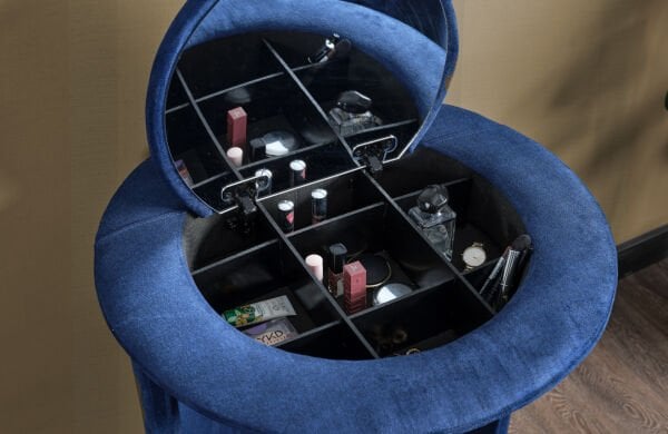 Elisa Makyaj Masası - Organizerli Aynalı Puf/Bench