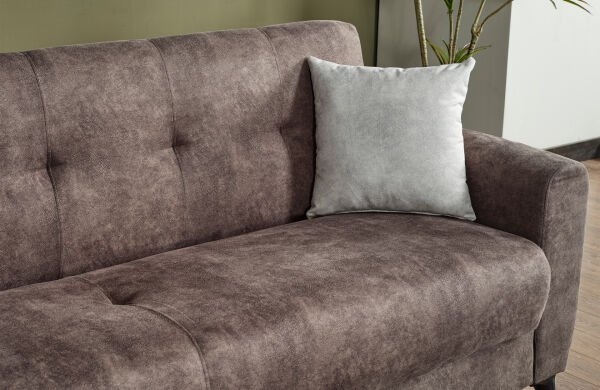 Dorian Kollu Bazalı Yerden Yüksek Kaliteli Kumaş Rahat Yaylı Çekyat Kanepe