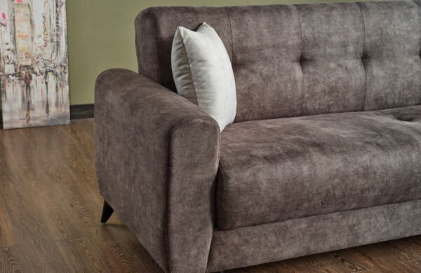 Dorian Kollu Bazalı Yerden Yüksek Kaliteli Kumaş Rahat Yaylı Çekyat Kanepe