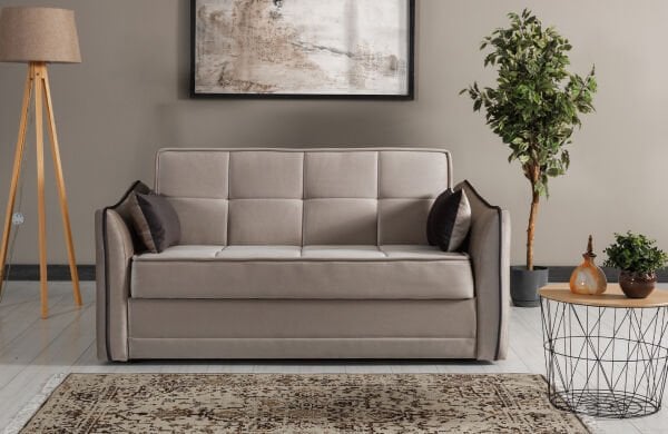 Santiago Prime Modern Bazalı ve Yatak Olabilen Granür Süngerli Çekyat