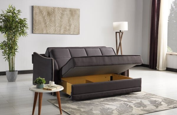 Santiago Prime Modern Bazalı ve Yatak Olabilen Granür Süngerli Çekyat