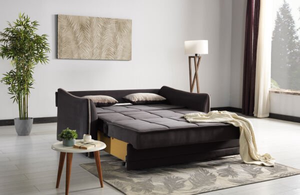 Santiago Prime Modern Bazalı ve Yatak Olabilen Granür Süngerli Çekyat