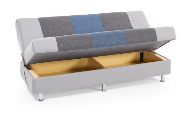 Mozaik Desenli, Farklı Renk Karelerden Oluşan Kolsuz Bazalı ve Yaylı Çekyat