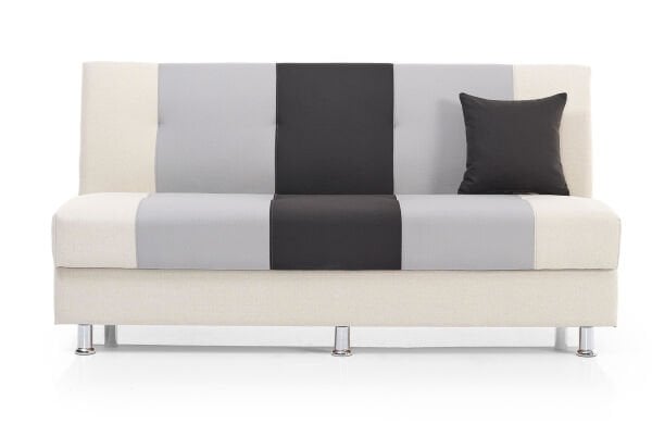 Mozaik Desenli, Farklı Renk Karelerden Oluşan Kolsuz Bazalı ve Yaylı Çekyat